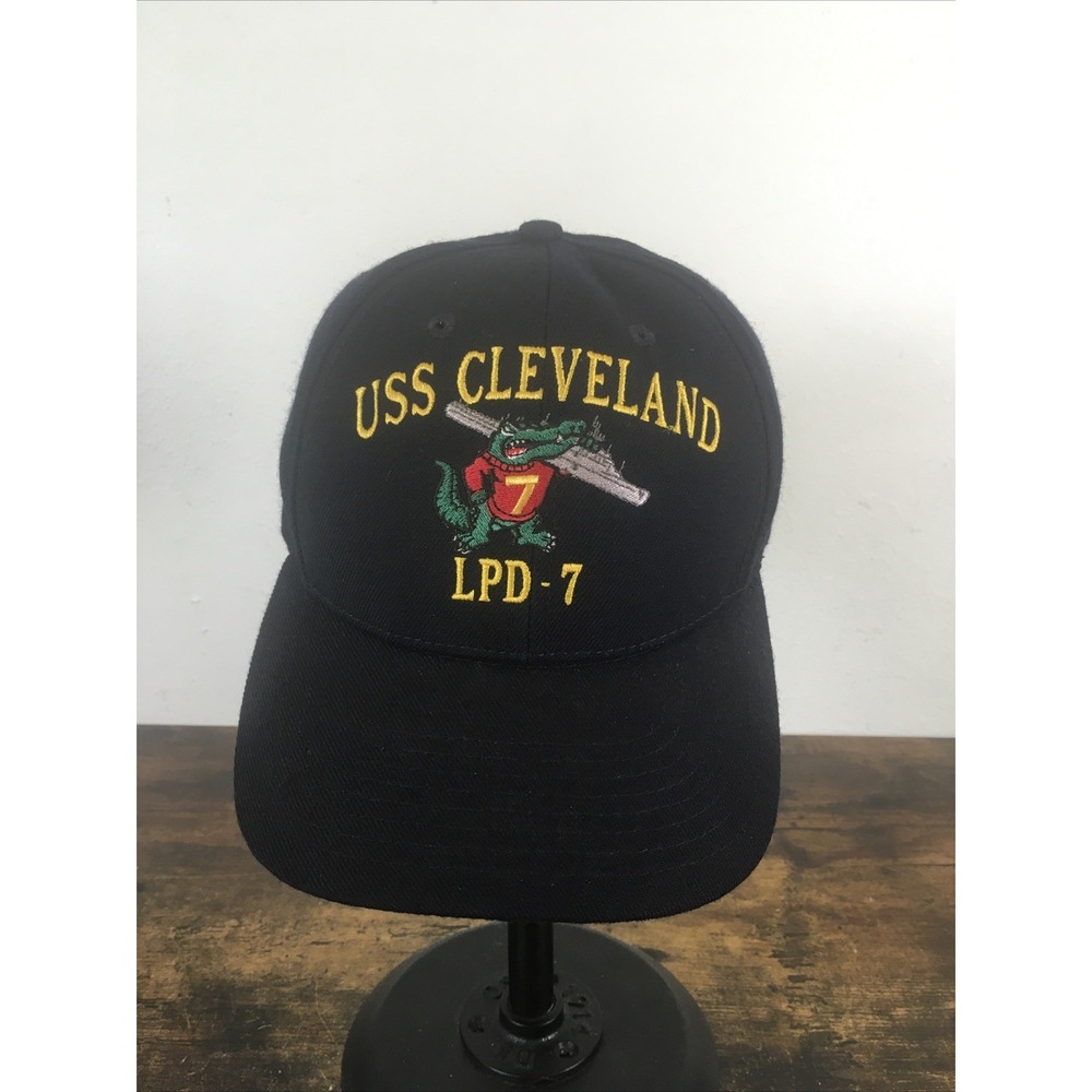 USS Cleveland LPD‑7 Trucker Hat The Corps Santa Barbara Alligator NOS Snapback